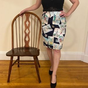 TALBOTS Postcard Skirt size 8